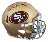 49ers Tom Rathman Authentic Signed Full Size Speed Rep Helmet BAS Witnessed