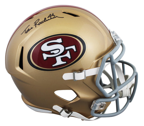 49ers Tom Rathman Authentic Signed Full Size Speed Rep Helmet BAS Witnessed