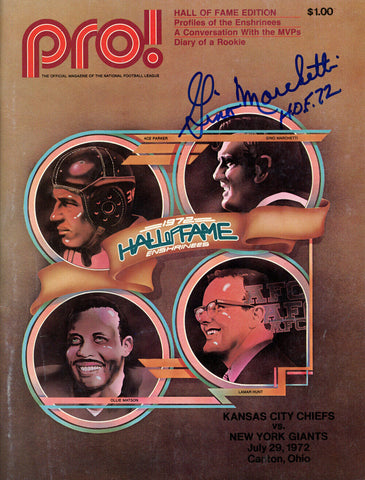 Gino Marchetti Autographed/Signed 1972 Pro Magazine HOF Beckett 38065