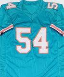 Dolphins Hall of Famer ZACH THOMAS Signed Custom Replica Blue Jersey AUTO - BAS