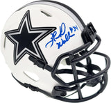 Herschel Walker Signed Cowboys Lunar Eclipse White Speed Mini Helmet Beckett
