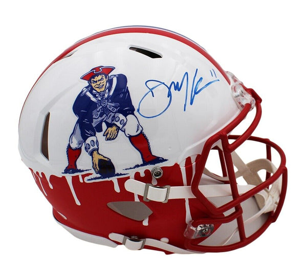Julian Edelman Signed Patriots Speed Authentic Custom Throwback 90
