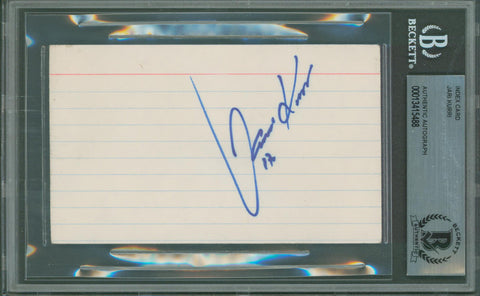 Oilers Jari Kurri Authentic Signed 3x5 Index Card Autographed BAS Slabbed