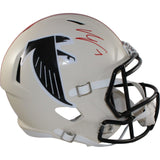 Bijan Robinson Autographed Atlanta Falcons F/S Retro Helmet Beckett WIT 56194