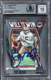 49ers Joe Montana Signed 2021 Panini Mosaic WTW #16 Card Auto 10! BAS Slabbed
