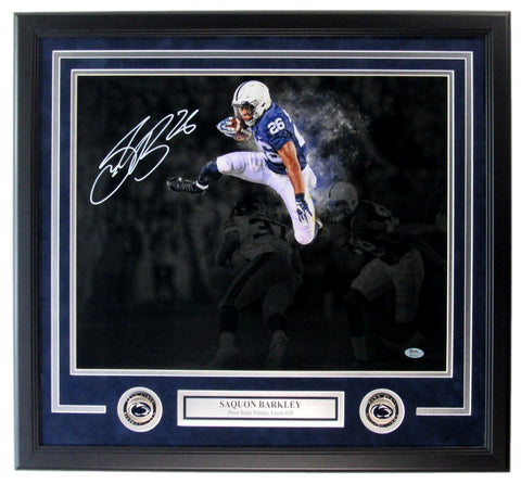 Saquon Barkley Penn State Signed/Autographed 16x20 Photo Framed PSA/DNA 203366
