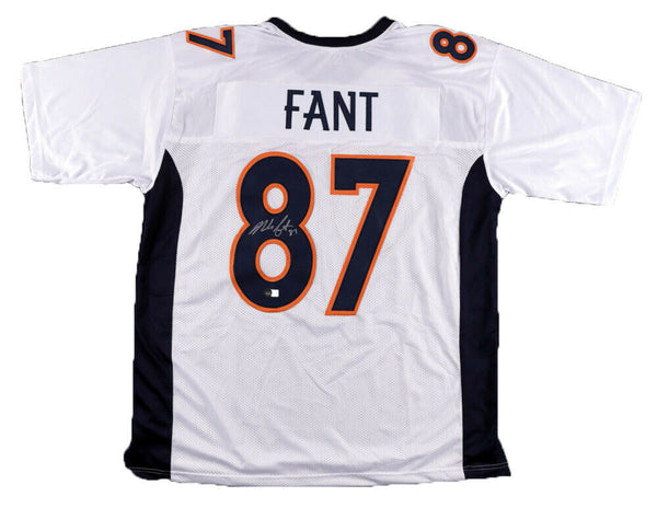 NOAH FANT AUTOGRAPHED SIGNED DENVER BRONCOS #87 WHITE JERSEY BECKETT