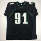 Autographed/Signed Fletcher Cox Philadelphia Black Football Jersey JSA COA
