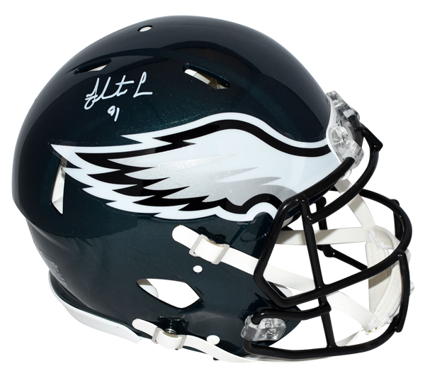 FLETCHER COX SIGNED PHILADELPHIA EAGLES AUTHENTIC SPEED HELMET BECKETT