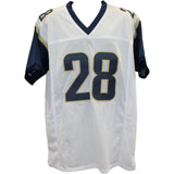 Marshall Faulk Autographed/Signed Pro Style XL Jersey White Beckett WIT 58501