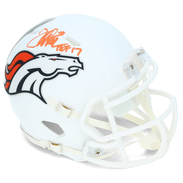 Terrell Davis Autographed "HOF 17" Alternate Denver Broncos Mini Helmet Radtke