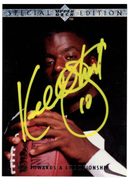 Kordell Stewart Autographed 95 UD SE Silver #SE76 Trading Card Beckett W 52805