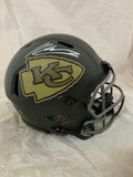 KENNETH WALKER III SIGNED KC CHIEFS F/S STS4 SPEED AUTHENTIC HELMET BECKETT QR