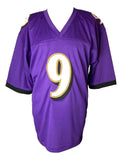 Justin Tucker Baltimore Signed Purple Football Jersey JSA ITP