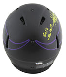 Adrian Peterson "3x Insc" Signed Eclipse Proline F/S Speed Helmet W/ Case BAS W