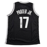 Autographed/Signed Michael Porter Jr Brooklyn Black Jersey JSA COA