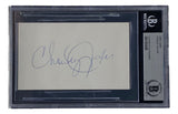 Charley Taylor Washington Commanders Signed Slabbed Index Card BAS