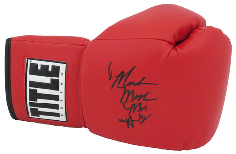 Marlon Starling Signed Title Red Boxing Glove w/Magic Man (SCHWARTZ SPORTS COA)