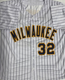 JACOB MISIOROWSKI Brewers Signed Custom Replica Pinstripe Jersey AUTO - PROVA