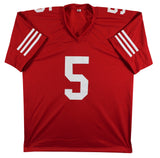 Mike Evans Authentic Signed Red Pro Style Jersey Autographed BAS Witnessed 3