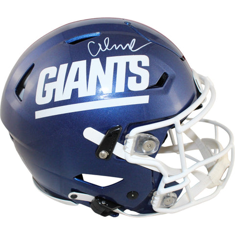 Abdul Carter Signed New York Giants SpeedFlex Color Rush Helmet Beckett 51257