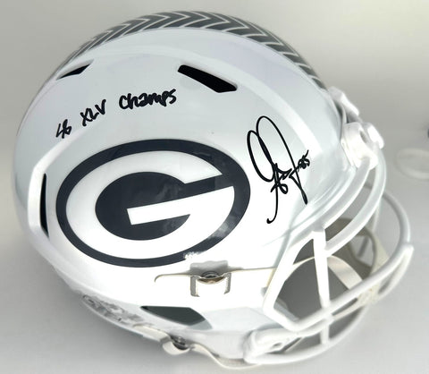 Packers GREG JENNINGS Signed Full Size 24 SALUTE Speed Helmet AUTO w/ SB XLV BAS