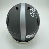 Autographed/Signed Lawrence Taylor Giants Silver Mini Helmet BAS COA