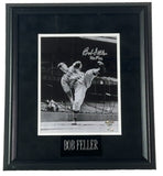 Bob Feller Autographed & Inscribed "HOF 62" Framed 8x10 B&W Photo - Fanatics COA