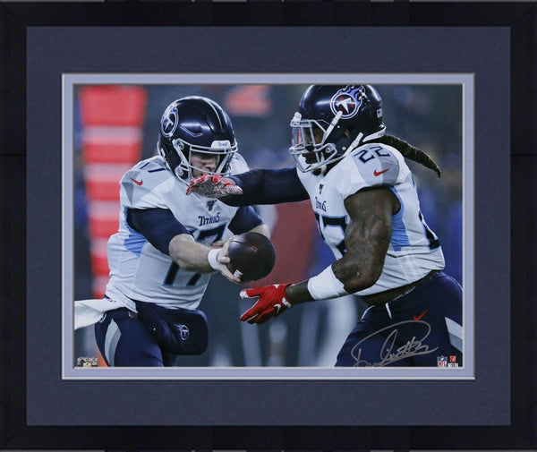 Framed Derrick Henry Tennessee Titans Autographed 16" x 20" Running Photograph