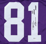 Thaddeus Moss Signed LSU Jersey Inscribed "2019 National Champs" (Beckett Holo)