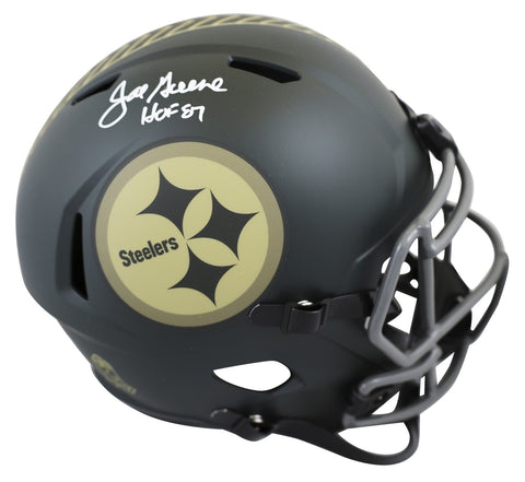 Steelers Joe Greene "HOF 87" Signed STS IV Full Size Speed Rep Helmet BAS Wit