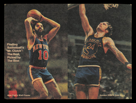 Walt Frazier & Rick Barry Autographed Signed 8x11 Magazine Photo SKU #237757