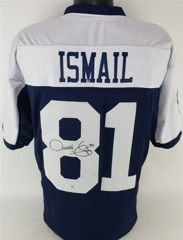 Rahib "Rocket" Ismail Signed Dallas Cowboy Throwback Jersey (Beckett) Notre Dame