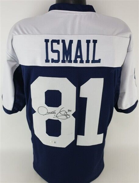 Rahib "Rocket" Ismail Signed Dallas Cowboy Throwback Jersey (Beckett) Notre Dame