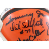 Graham Schafrath Lavelli +10 Cleveland Browns Signed Mini Helmet VSR4 BAS 56213