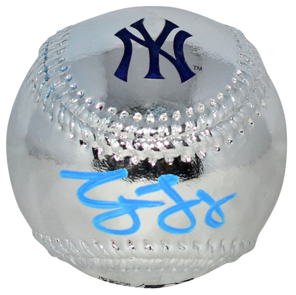 GEORGE LOMBARD JR SIGNED NEW YORK YANKEES SILVER CHROME BASEBALL BECKETT