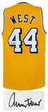 Jerry West (LAKERS) Signed Gold Custom Basketball Jersey - (SCHWARTZ SPORTS COA)