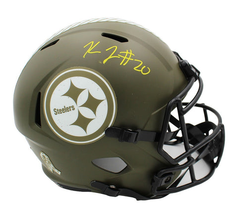 Kaleb Johnson Signed Pittsburgh Steelers Speed Replica STS NFL Helmet
