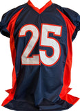 Chris Harris Jr. Autographed/Inscribed "SB 50 Champs" NAVY Jersey - BAS COA