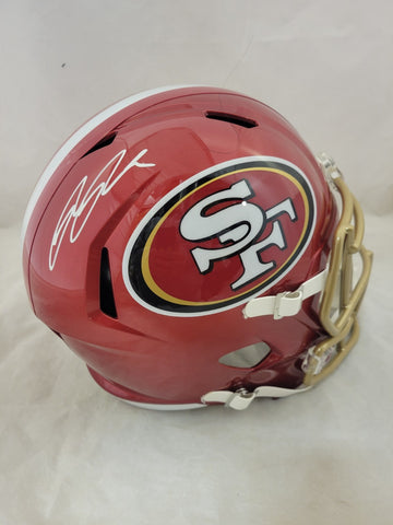 RICKY PEARSALL SIGNED SAN FRANCISCO 49ERS FLASH SPEED REP HELMET BAS