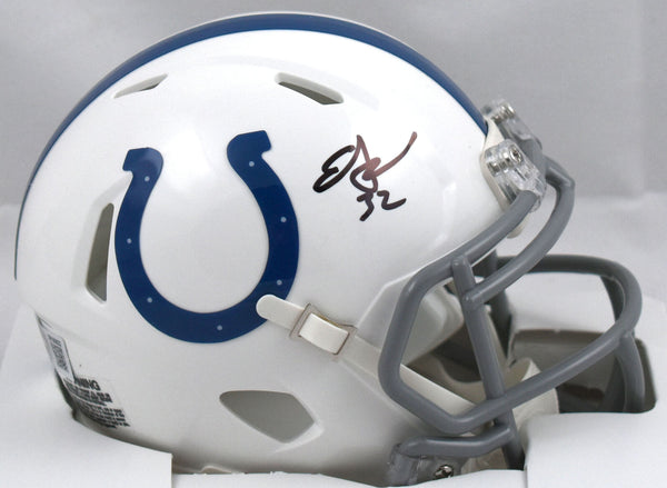 Edgerrin James Signed Indianapolis Colts Mini Speed Helmet BAS