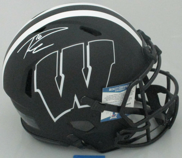 Badgers RUSSELL WILSON Signed Full Size Authentic ECLIPSE Speed Helmet AUTO BCA