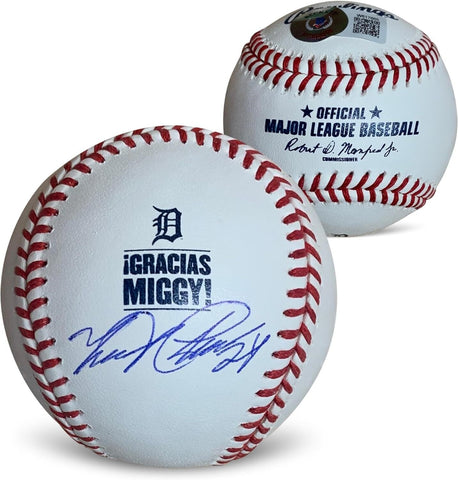 Miguel Cabrera Autographed Retirement Logo GRACIAS Signed Baseball Beckett COA