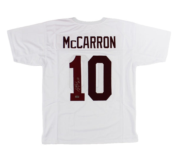 AJ McCarron Signed Alabama Custom White Jersey