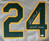 Rickey Henderson Signed A's Gray Majestic 1989 WS Jersey HOF 2009 MLB Hologram