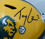 TREY LANCE AUTOGRAPHED NORTH DAKOTA STATE YELLOW FULL SIZE HELMET BECKETT 191978