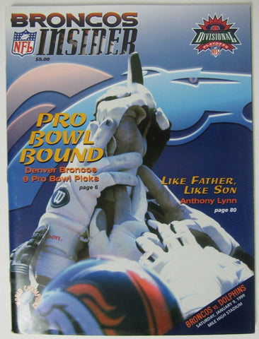 1999 AFC Divisional Playoff Program 1/9/99 Denver Broncos vs. Dolphins 145868