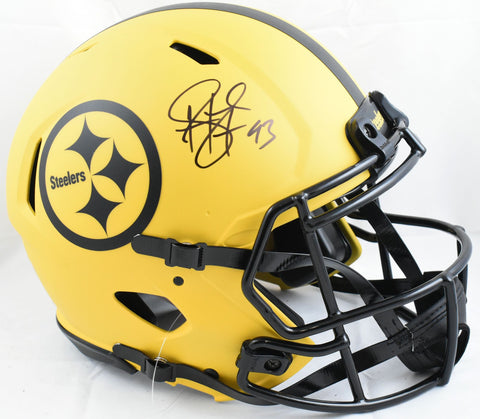 Troy Polamalu Autographed Steelers F/S Rave Speed Authentic Helmet - Beckett W