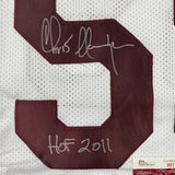 Framed Autographed/Signed Chris Hanburger 33x42 HOF 2011 White Jersey JSA COA