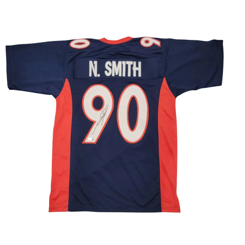 Neil Smith Autographed Denver Broncos Pro Style Jersey Beckett Witnessed